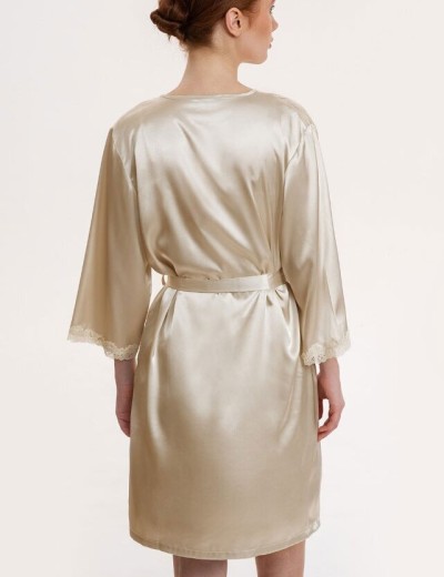 Атласный халат-кимоно Mia-Mella JULIA CHARME 8733 айвори, Цвет: айвори, Размеры: S/M, изображение 2