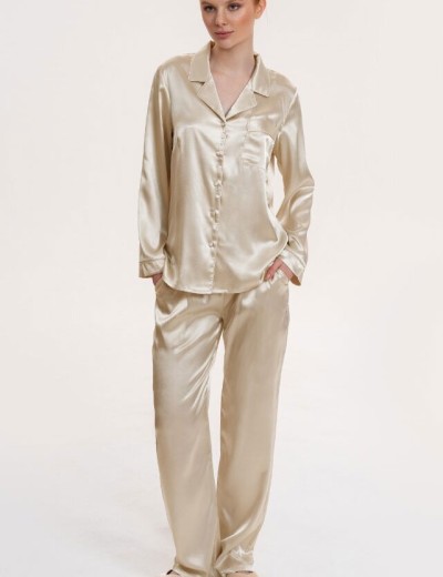 Пижама атласная Mia-Mella JULIA CHARME 8736 айвори, Цвет: айвори, Размеры: M, изображение 4