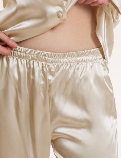 Пижама атласная Mia-Mella JULIA CHARME 8736 айвори, Цвет: айвори, Размеры: M, изображение 3