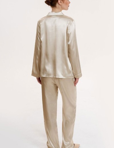 Пижама атласная Mia-Mella JULIA CHARME 8736 айвори, Цвет: айвори, Размеры: M, изображение 2