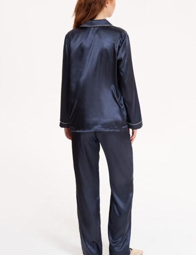 Пижама атласная Mia-Mella JULIA CHARME 8736 черника, Цвет: черника, Размеры: M, изображение 2