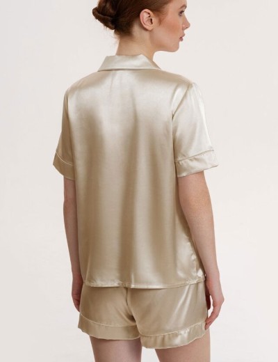 Атласный комплект с шортами Mia-Mella JULIA CHARME 8738 айвори, Цвет: айвори, Размеры: L, изображение 2