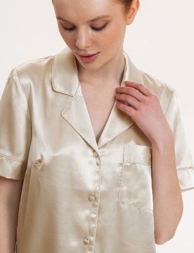 Атласный комплект с шортами Mia-Mella JULIA CHARME 8738 айвори, Цвет: айвори, Размеры: L, изображение 3