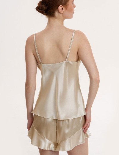 Атласная пижама с рюшами Mia-Mella JULIA CHARME 8754 айвори, Цвет: айвори, Размеры: S, изображение 2