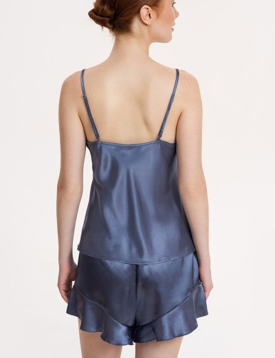 Атласная пижама с рюшами Mia-Mella JULIA CHARME 8754 дельфин, Цвет: дельфин, Размеры: S, изображение 2