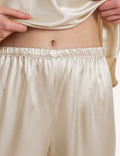 Атласный комплект топ и брюки Mia-Mella JULIA CHARME 8755 айвори, Цвет: айвори, Размеры: S, изображение 3