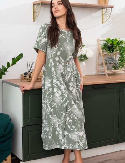 Длинная туника из хлопка Mia-Amore MARIBEL 5481, Цвет: оливковый, Размеры: 2XL, изображение 3