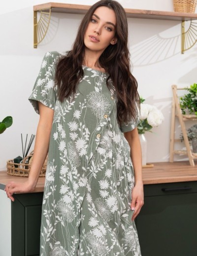 Длинная туника из хлопка Mia-Amore MARIBEL 5481, Цвет: оливковый, Размеры: 2XL, изображение 4