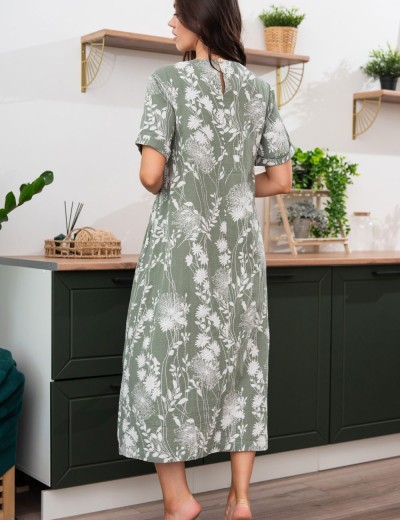 Длинная туника из хлопка Mia-Amore MARIBEL 5481, Цвет: оливковый, Размеры: 2XL, изображение 2