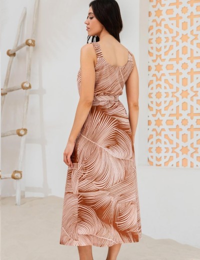 Сарафан из хлопка со льном Mia-Amore PASADENA 5540, Цвет: карамельный, Размеры: 3XL, изображение 2