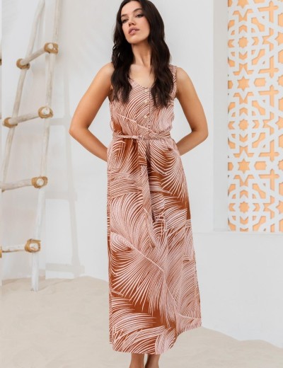 Сарафан из хлопка со льном Mia-Amore PASADENA 5540, Цвет: карамельный, Размеры: 3XL, изображение 4