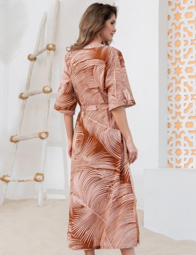 Туника из хлопка со льном Mia-Amore PASADENA 5543, Цвет: карамельный, Размеры: 2XL/3XL, изображение 2