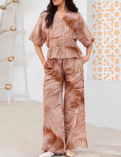 Костюм из льняного полотна с хлопком Mia-Amore PASADENA 5547, Цвет: карамельный, Размеры: 3XL, изображение 3