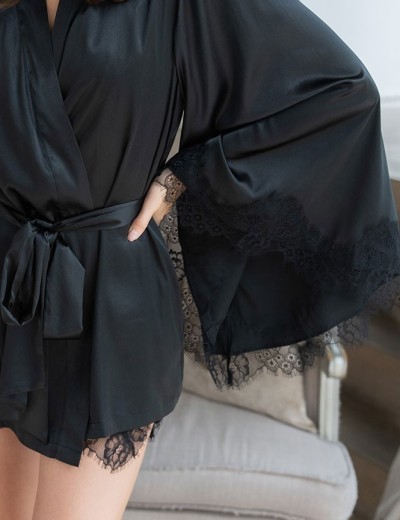 Комплект-тройка из натурального шелка Mia-Amore WINDSOR 3885 черный, Цвет: черный, Размеры: 2XL, изображение 5