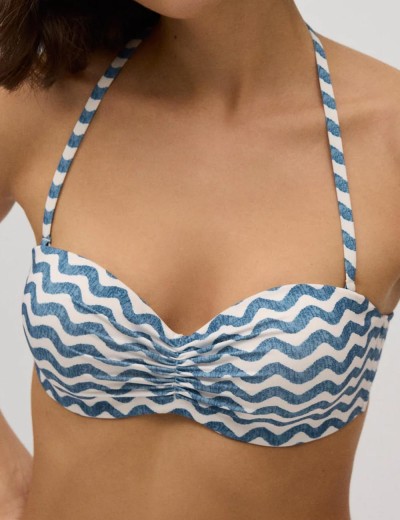 Купальный бюст бандо Ysabel Mora MAHE 82828 синий, Цвет: синий, Размеры: 70B, изображение 2