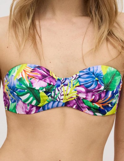 Бюст бандо с тропическим принтом Ysabel Mora SALINA 83013, Цвет: мульти, Размеры: 85B, изображение 2