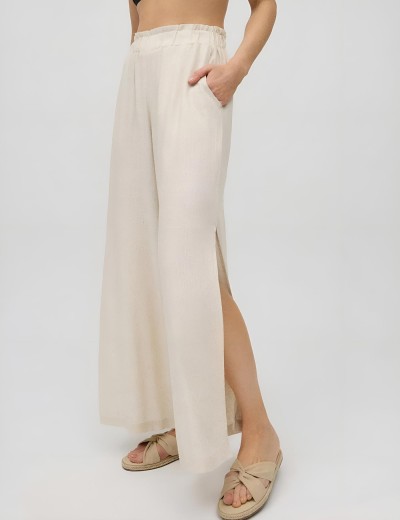 Широкие брюки с разрезом Ysabel Mora SAMAY 86171, Цвет: льяной, Размеры: S, изображение 2