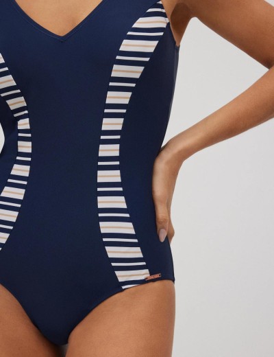 Слитный купальник Ysabel Mora SANTANTICO 82951, Цвет: тёмно-синий/белый, Размеры: 90B, изображение 4