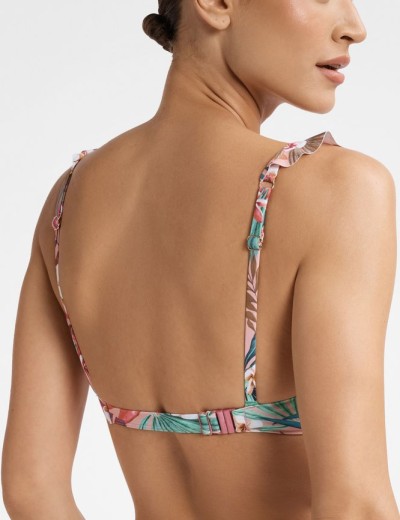 Бюстгальтер купальный с пуш-ап Esotiq BAE 40702 мульти розовый, Цвет: цветы на розовом, Размеры: 75C/80B, изображение 2