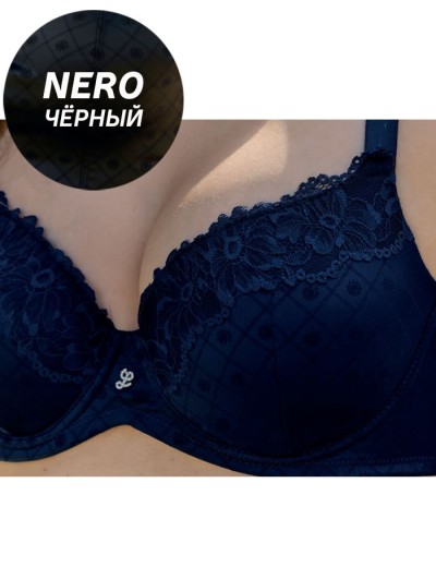 Комплект Leilieve OASI балконет+слипы M8425 nero, Цвет: nero (черный), Размеры: 90C, изображение 3