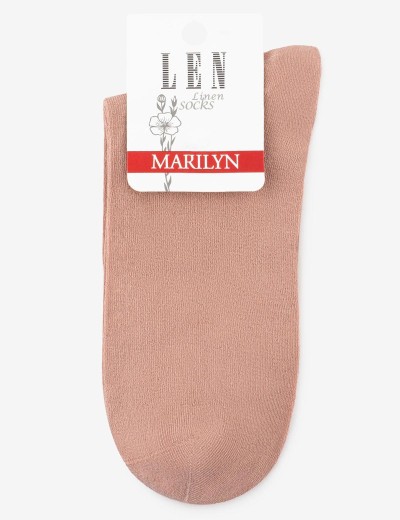 Льняные носки Marilyn DAMSKIE Len бежево-розовый, Цвет: бежево-розовый, Размеры: UN, изображение 3