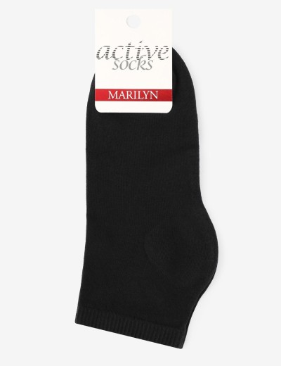 Носочки хлопковые укороченные Marilyn FORTE 58 B чёрный, Цвет: чёрный, Размеры: 36/40, изображение 2