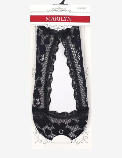 Эластичные кружевные следки Marilyn STOPKI LACE Z33 чёрный, Цвет: чёрный, Размеры: UN, изображение 2