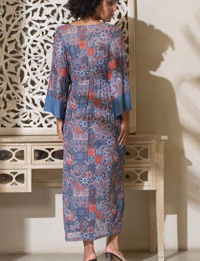 Пляжный халат Mia-Amore TUNIS 7448, Цвет: мультицвет, Размеры: 4XL/5XL, изображение 2 Пляжный халат Mia-Amore TUNIS 7448, Цвет: мультицвет, Размеры: 4XL/5XL, изображение 2