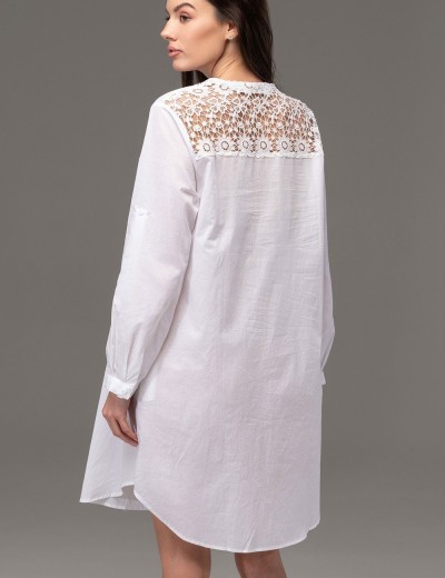 Удлиненная рубашка хлопок Mia-Amore ARGENTINA 1757, Цвет: бежевый+черный, Размеры: M, изображение 3