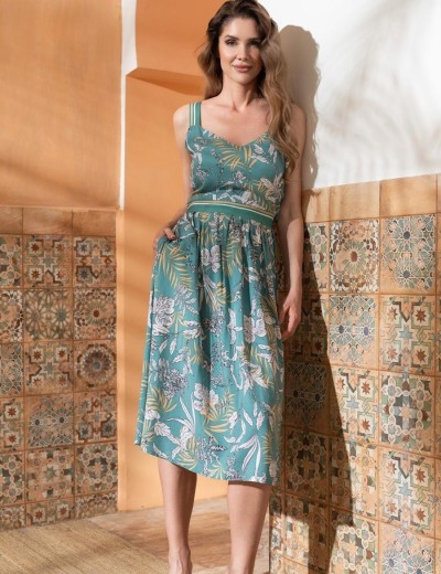 Приталенный сарафан из вискозы Mia-Amore IMANY 5493, Цвет: мятный, Размеры: M, изображение 4