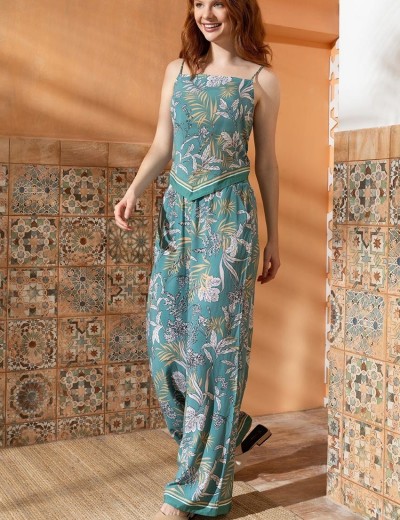 Летний комплект из топа и брюк Mia-Amore IMANY 5495, Цвет: мятный, Размеры: L, изображение 3