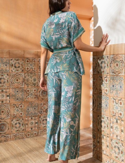 Брючный комплект из тканой вискозы Mia-Amore IMANY 5496, Цвет: мятный, Размеры: 3XL, изображение 3