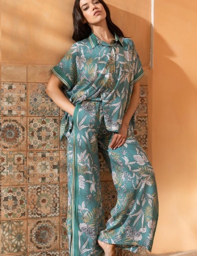 Брючный комплект из тканой вискозы Mia-Amore IMANY 5496, Цвет: мятный, Размеры: 3XL, изображение 4