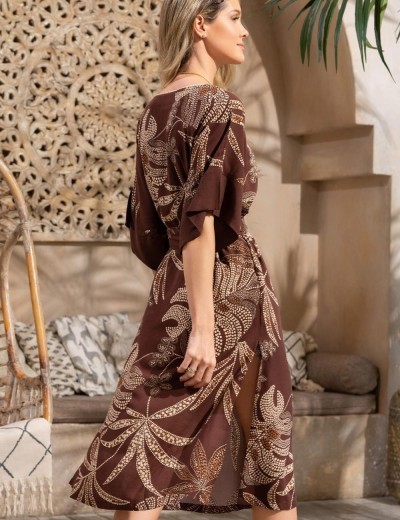 Туника с широким рукавом Mia-Amore KILIMANJARO 5328, Цвет: шоколадный, Размеры: 4XL/5XL, изображение 2