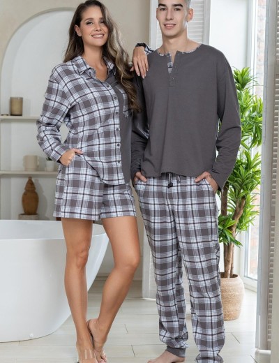 Мужская пижама Mia-Amore Mr&Mrs SMITH 5109 серо-голубой, Цвет: серо-голубой, Размеры: XL, изображение 4