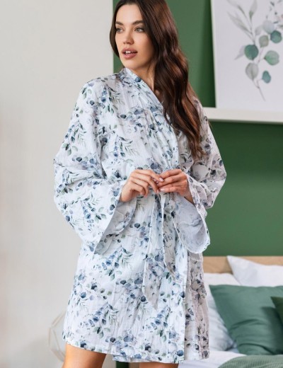 Халат из хлопкового муслина Mia-Amore SELESTINA 5443, Цвет: мультицвет, Размеры: L/XL, изображение 4