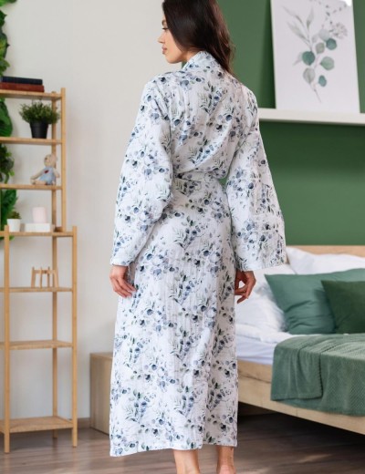 Длинный хлопковый халат Mia-Amore SELESTINA 5449, Цвет: мультицвет, Размеры: 2XL/3XL, изображение 2