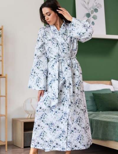 Длинный хлопковый халат Mia-Amore SELESTINA 5449, Цвет: мультицвет, Размеры: 2XL/3XL, изображение 3