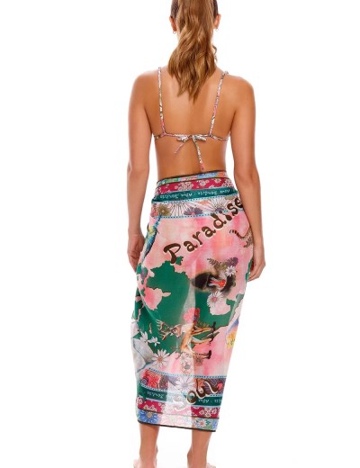 Пляжное парео Agua Bendita 10091 MARINE JAVA, Цвет: зеленый, Размеры: UN, изображение 4