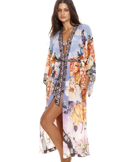 Пляжный халат Agua Bendita 12282 DEBRA NUMEN, Цвет: голубой, Размеры: UN, изображение 4