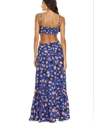 Сарафан с открытой спиной Agua Bendita 12778 CAPRICE BOREAL, Цвет: синий, Размеры: L, изображение 2