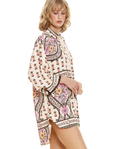 Пляжная туника-рубашка Agua Bendita 12823 CHRISSY AGUJA, Цвет: белый, Размеры: S, изображение 3