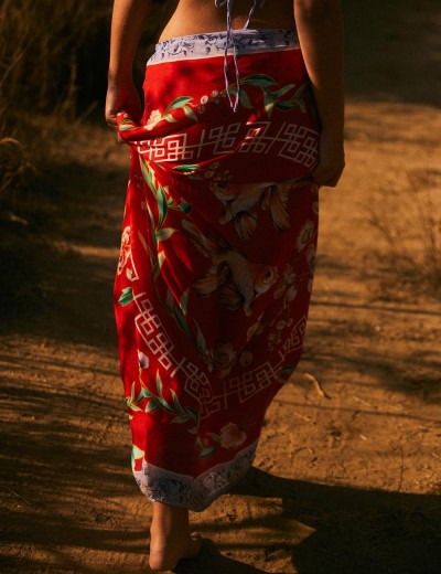 Пляжное парео Agua Bendita 13162 MARINE KORIN, Цвет: красный, Размеры: UN, изображение 3