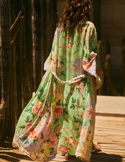 Халат-парео Agua Bendita 13163 KIMI KORIN, Цвет: зеленый, Размеры: UN, изображение 4
