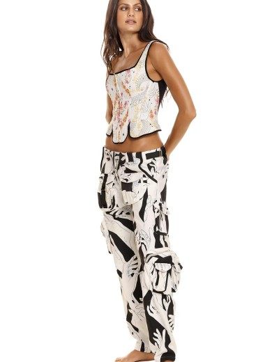 Пляжные брюки с карманами Agua Bendita 13195 LISINA GLEAM, Цвет: белый, Размеры: M, изображение 4