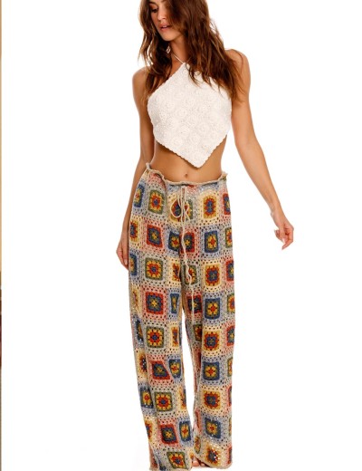 Ажурные пляжные брюки Agua Bendita 15191 ROOTS HARVEST, Цвет: белый, Размеры: M, изображение 2