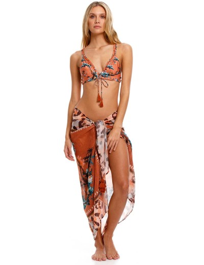Пляжное парео Agua Bendita 6991 MARINE PAVANA, Цвет: терракотовый, Размеры: UN, изображение 3