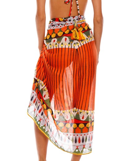 Пляжное парео Agua Bendita 9343 MARINE MENFIS, Цвет: оранжевый, Размеры: UN, изображение 2