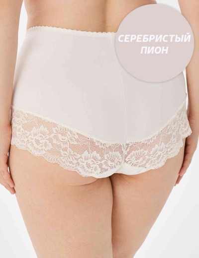 Трусы высокие Elli 711 LACE серебристый пион, Цвет: серебристый пион, Размеры: 3XL, изображение 2