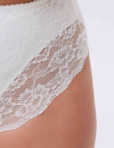 Высокие трусы слипы Elli 420 молоко, Цвет: молоко, Размеры: L, изображение 2